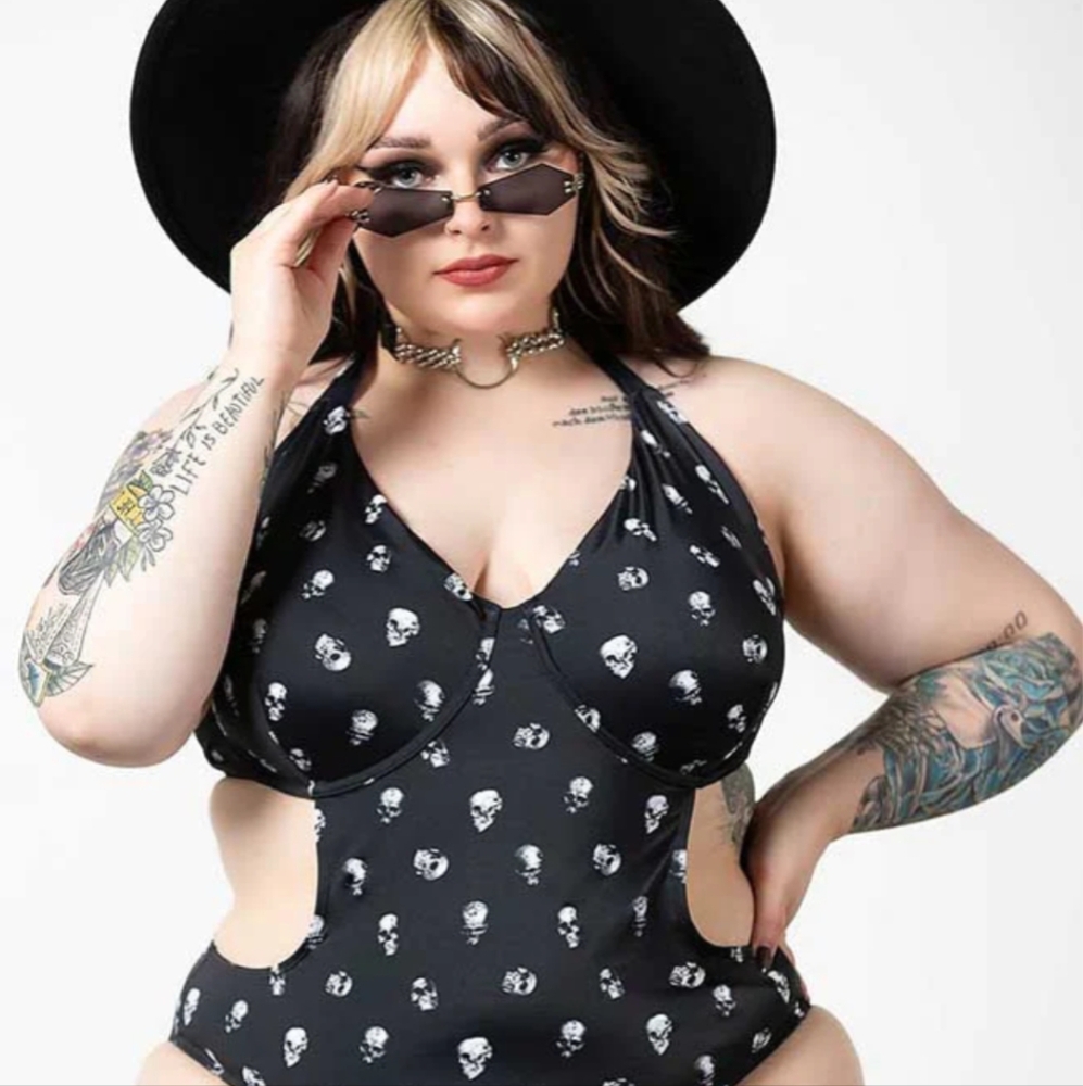 Killstar Rebel Fate Swimsuit Plus Size 4X NWT
